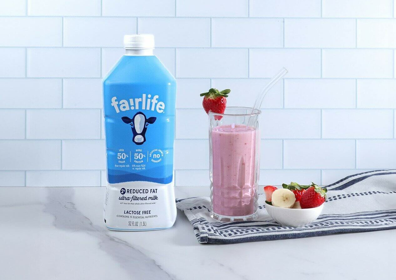 Lactose-Free Strawberry Banana Smoothie Recipe