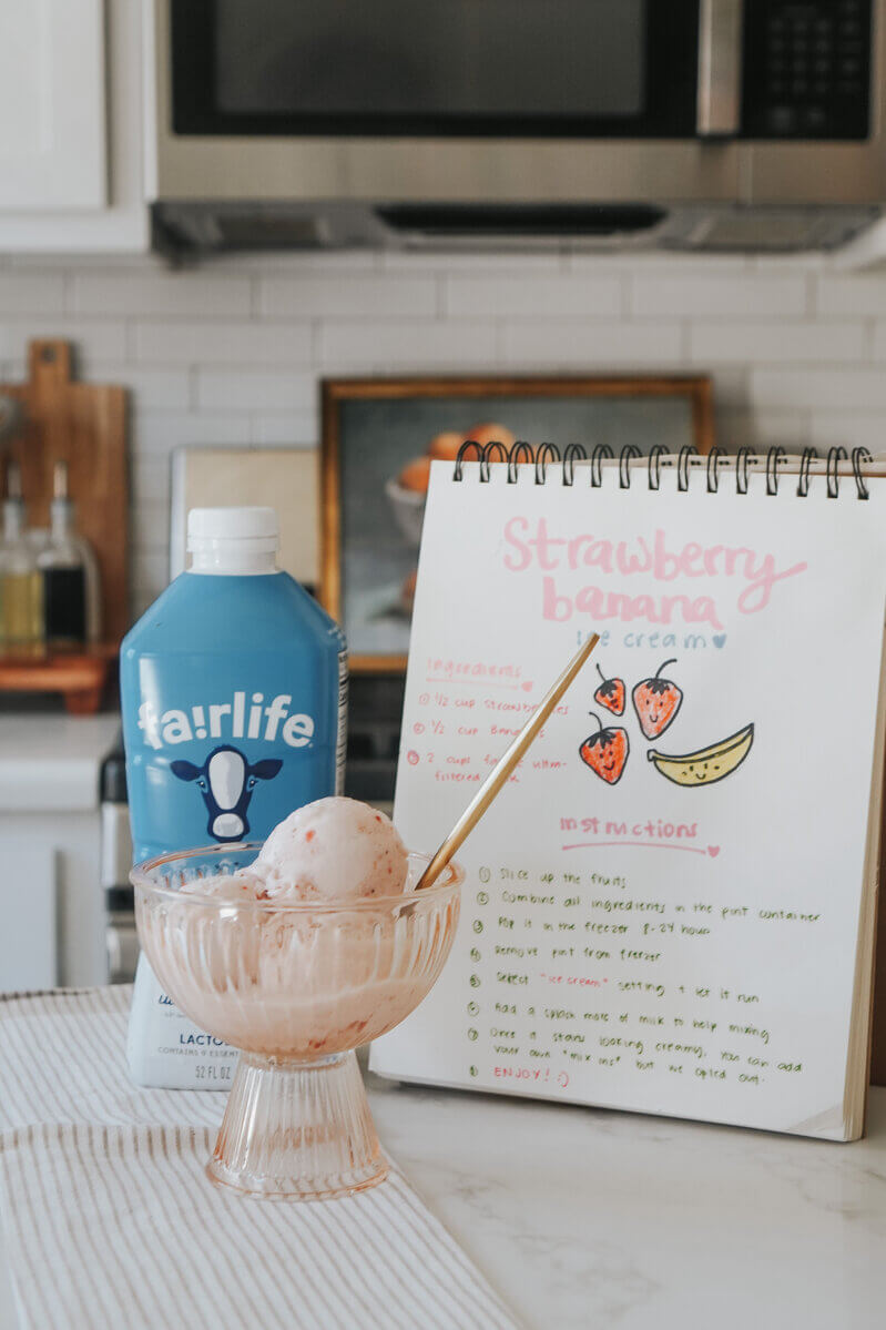 Lactose-Free Strawberry Banana Ice Cream Recipe
