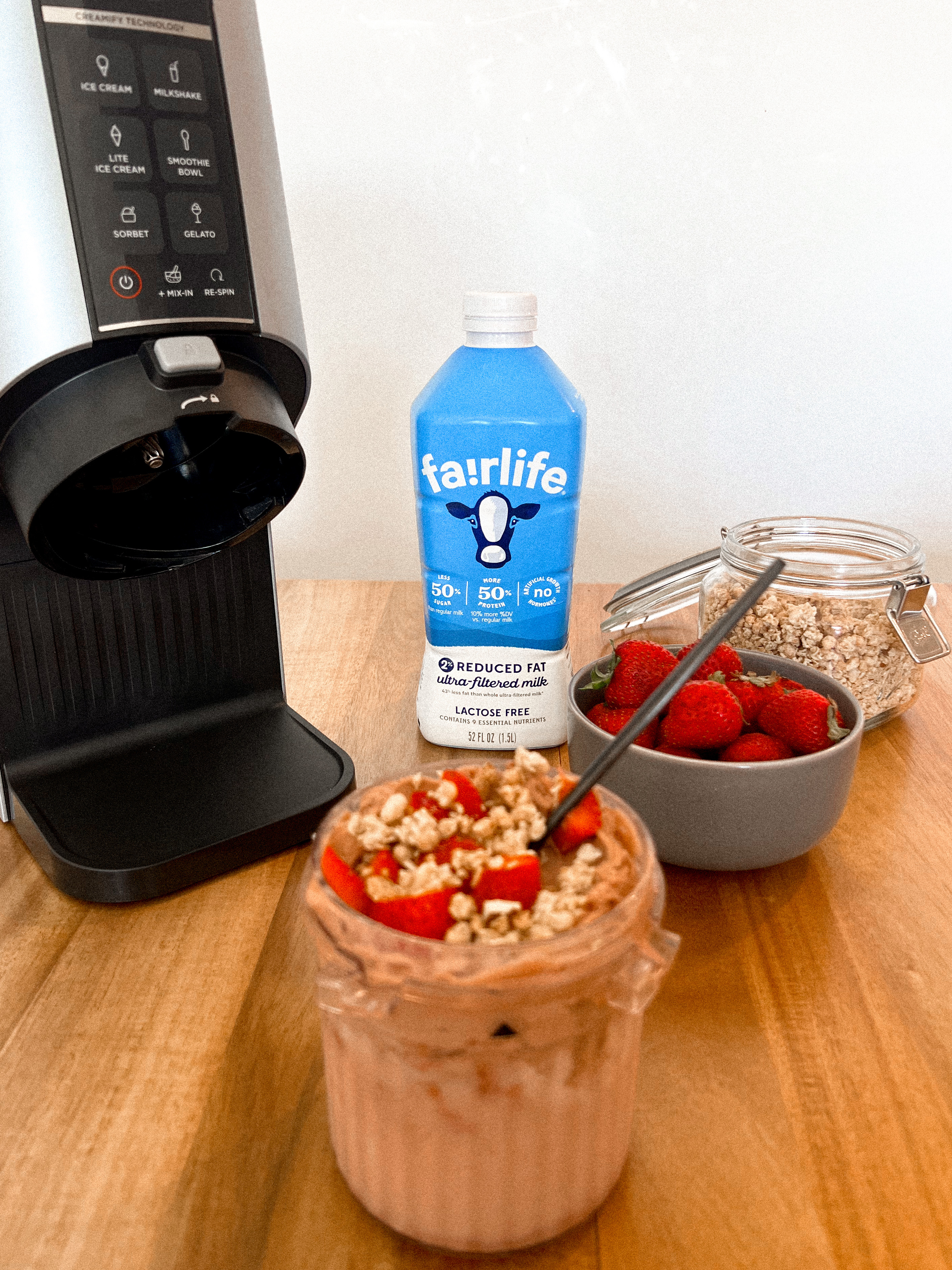 Lactose-Free Strawberry Banana “Crisp” Homemade Ice Cream Recipe