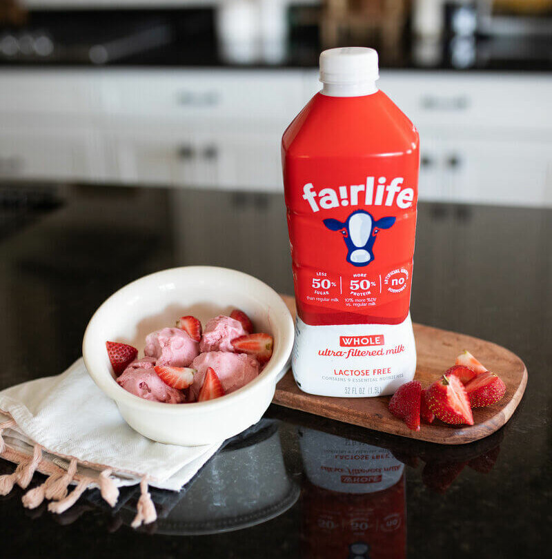 Lactose-Free Homemade Strawberry Ice Cream Recipe